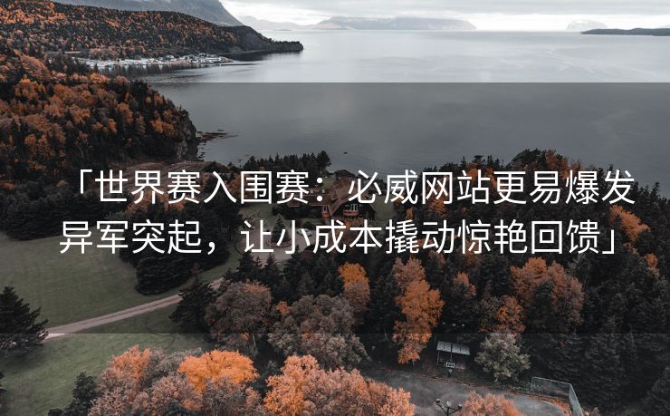 「世界赛入围赛：必威网站更易爆发异军突起，让小成本撬动惊艳回馈」